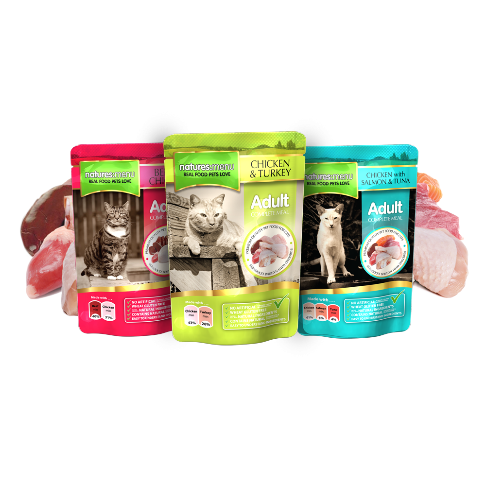 Natures Menu Cat Pouch Adult Multipack 12 x 100g